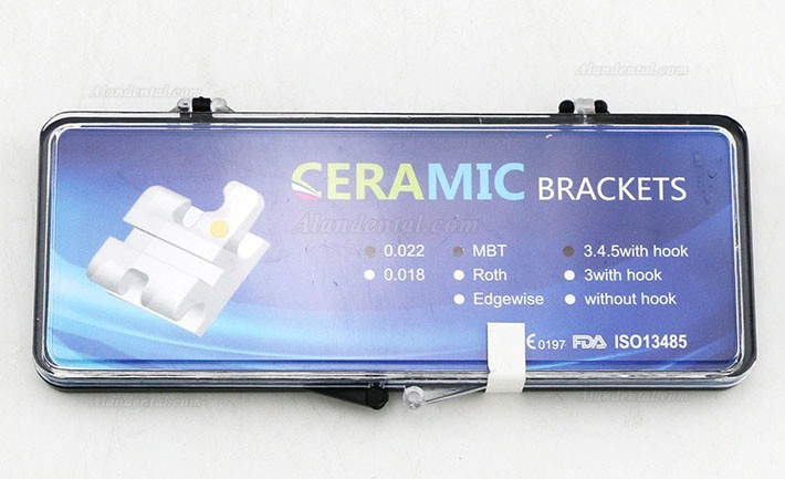 5Pack/20Pcs Dental Orthodontic Ceramic Bracket Braces MBT 022 345 Hooks